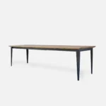 oak extending table with metal base VIVA II (10)