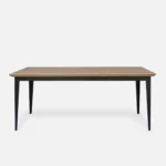 oak extending table with metal base VIVA II (2)