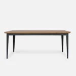 oak extending table with metal base VIVA II (3)