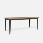 oak extending table with metal base VIVA II (5)