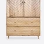 Two-door oak wardrobe with drawers AXEL (7)