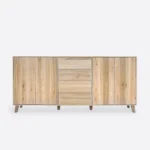Oak chest of drawers with 4 drawers and 2 cabinets NESS II (1)