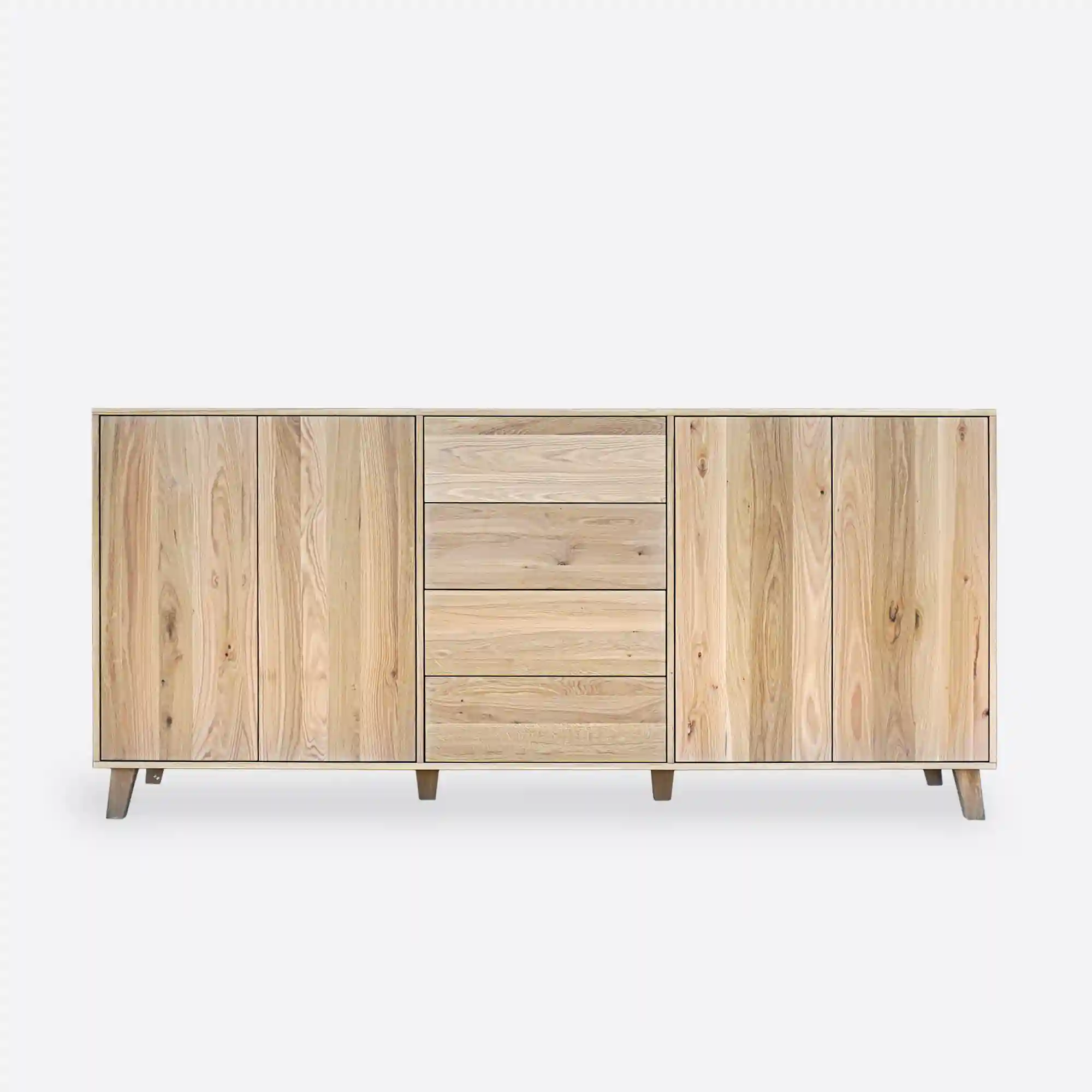 Komoda dębowa z 4 szufladami i 2 szafkami NESS II (1) Oak chest of drawers with 4 drawers and 2 cabinets NESS II (1)