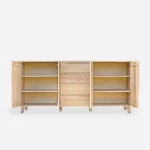 Oak chest of drawers with 4 drawers and 2 cabinets NESS II (4)