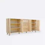 Oak chest of drawers with 4 drawers and 2 cabinets NESS II (8)