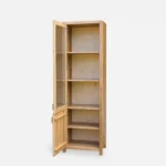 Oak glazed cabinet pedestal for the living room DAVOS (7)