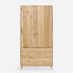 Two-door oak wardrobe with drawers AXEL(2)