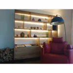 oak bookcase vita I with tilting cabinets