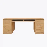 Oak desk DAVOS III with 8 drawers (11)