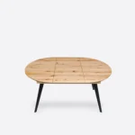 VITA II oak round folding table