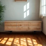 Oak rtv cabinet with 6 drawers VITA I