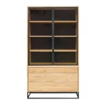 MERIS IV oak display cabinet with drawers (1)