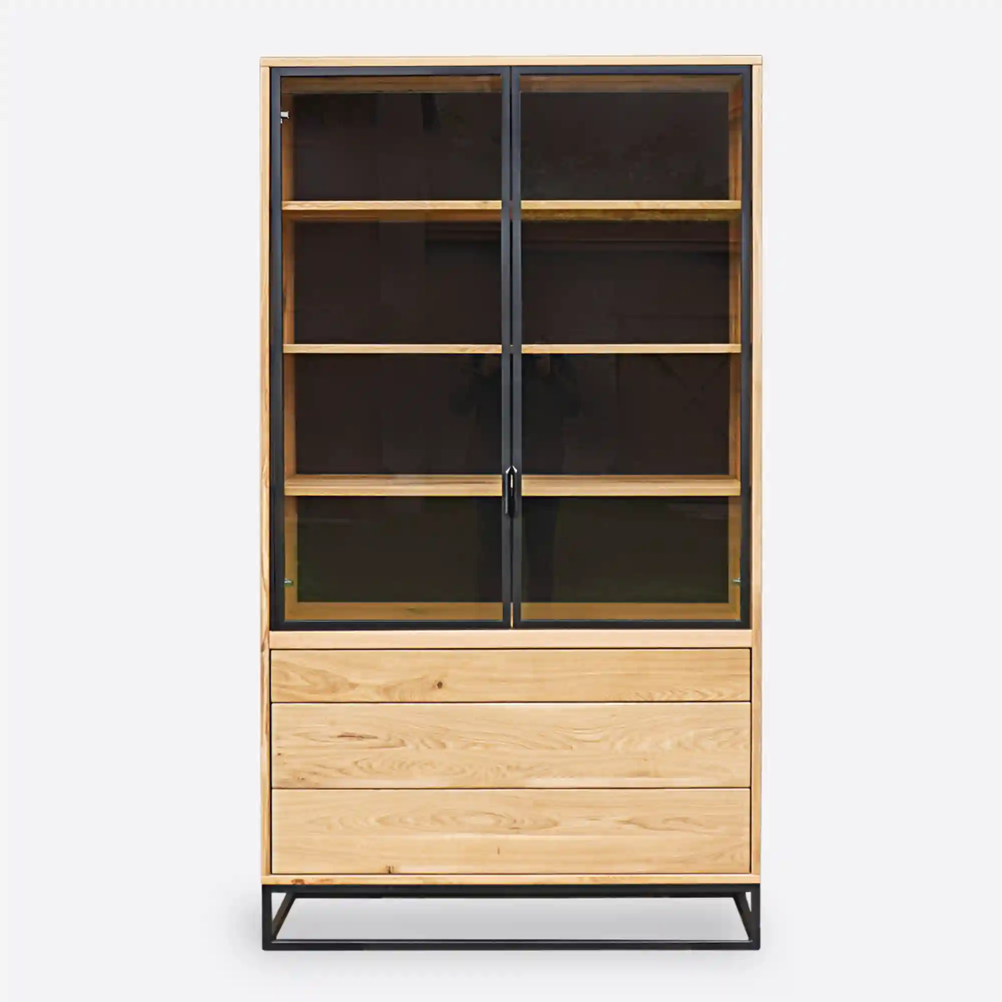 dębowa witryna MERIS IV z szufladami (2) MERIS IV oak display cabinet with drawers (2)