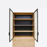 MERIS IV oak display cabinet with drawers(3)