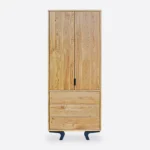 Oak wardrobe with 3 drawers in loft style VITA (1)