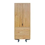 Oak wardrobe with 3 drawers in loft style VITA