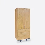 Oak wardrobe with 3 drawers in loft style VITA