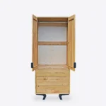 Oak wardrobe with 3 drawers in loft style VITA
