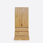 Oak wardrobe with 3 drawers in loft style VITA